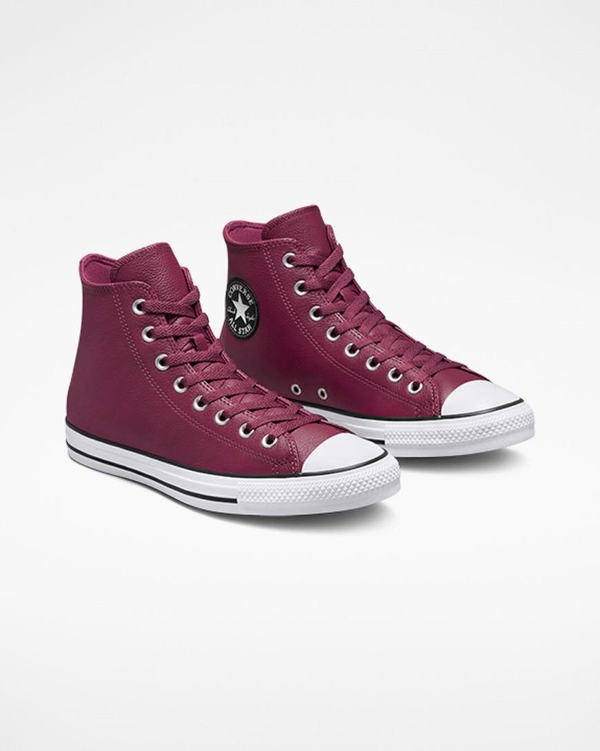 Zapatillas Altas Converse Chuck Taylor All Star Cuero Hombre Rosas | PE L4W70P